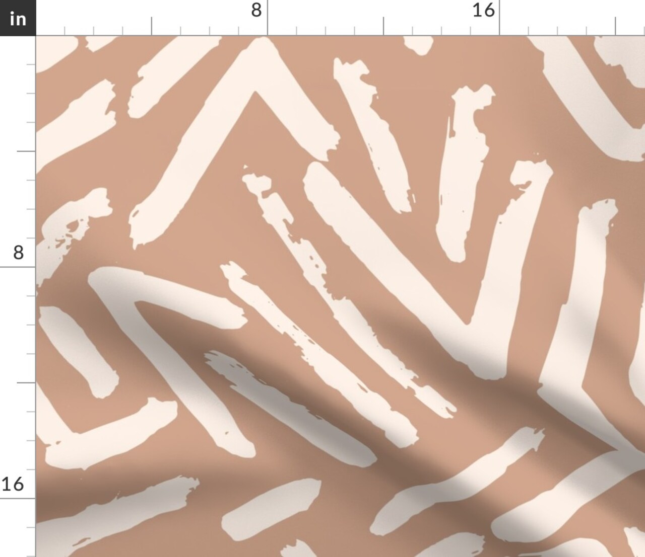 Terra Cotta Geometric Abstract Neutral Artistic Tribal Style Cream Brown Custom Printed Fabric by Spoonflower Various Fabrics by the Yard or Fat Quarter